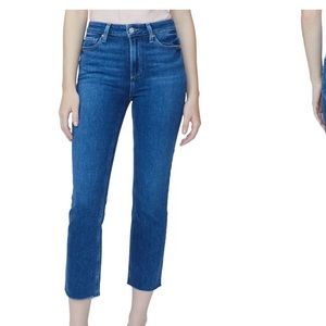 Paige Cindy Crop Jean, raw hem. Size 27